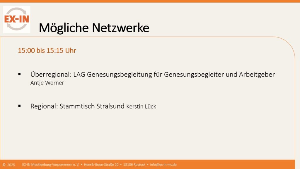 15. Bestehende Netzwerke der GB in M-V_PPP