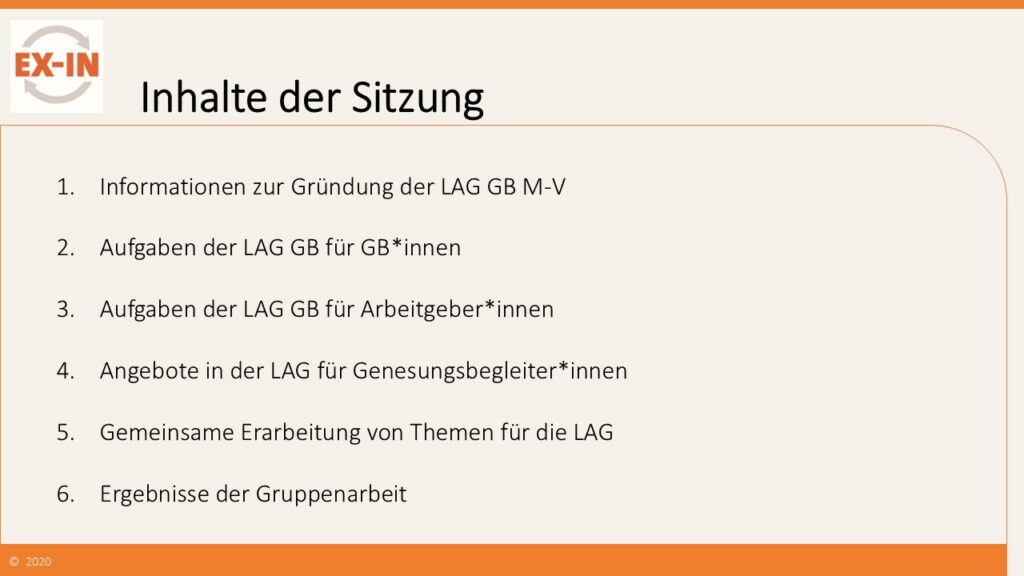 2. Inhalte der Sitzung