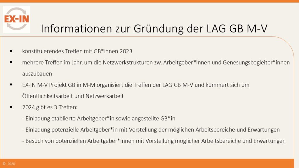 3. Informationen zur Gründung der LAG GB M-V